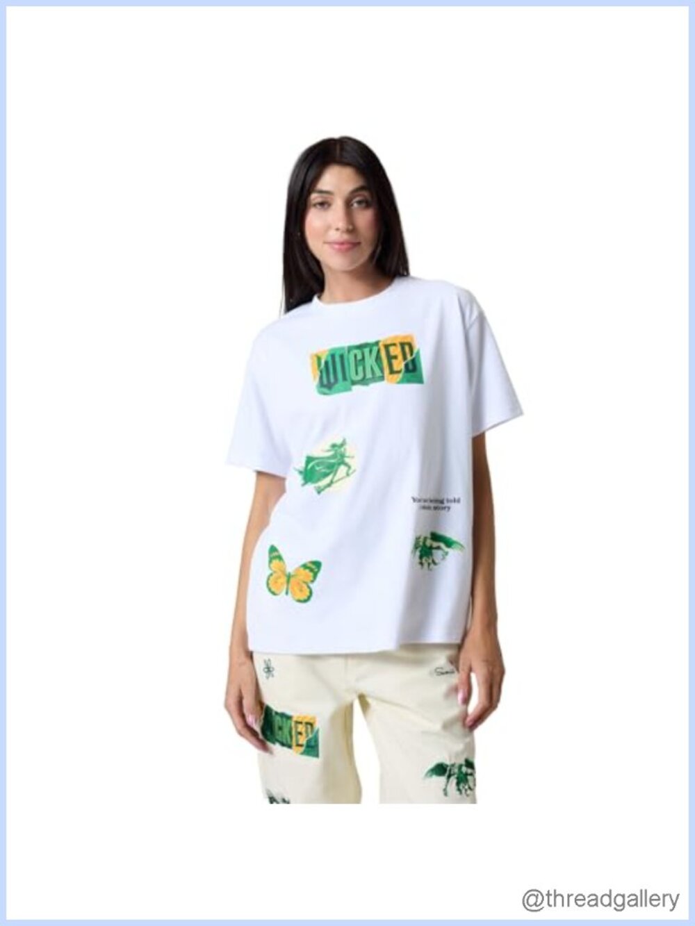 Wicked Collage Oversized Heavyweight Cotton Graphic T-Shirt